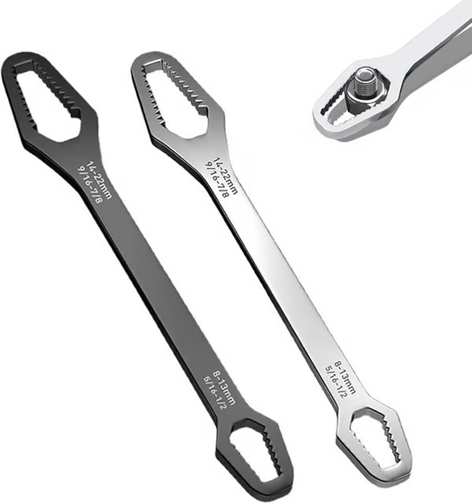 🔧 PowerGrip™ 3PCS Double-Head Wrench Set Heavy-Duty Steel Repair Tool Kit 🔧
