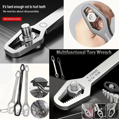 🔧 PowerGrip™ 3PCS Double-Head Wrench Set Heavy-Duty Steel Repair Tool Kit 🔧